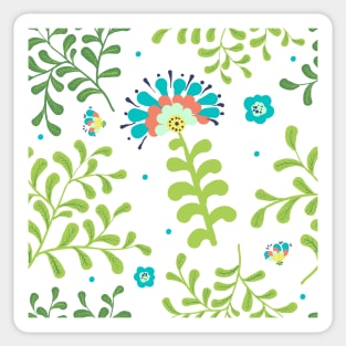 Elegance Seamless pattern with flowers Sticker